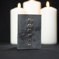 W03 vertical 3-pocket lined card holder in black reverse culatta