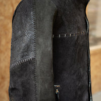 J03 racer jacket in black reverse horse culatta