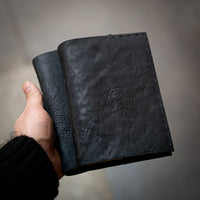 OB02 A6 hand-stitched notebook in reverse horse culatta