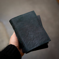 OB02 A6 hand-stitched notebook in reverse horse culatta