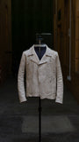 J11 double rider jacket in dirty cream lamb leather with studs (size 50)