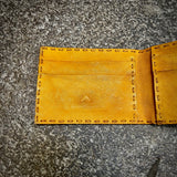 W01 bifold wallet in dirty ochre kangaroo leather